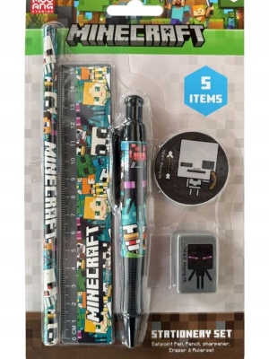 MINECRAFT (CHIBI SKELETON) ESSENTIAL 5 PC STATIONERY SET