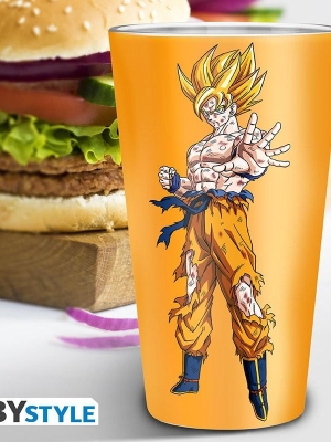 DRAGON BALL - Large Glass - 400ml - Goku Super Saiyan - ABS