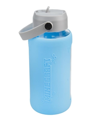Minecraft Glass Water Bottle with Sleeve (800 ml)