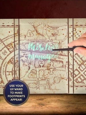Harry Potter Mischief Managed Diary with Invisible Ink Pen and UV Light-Up Wand