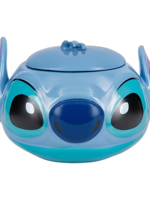 Disney Stitch Shaped Cookie Jar