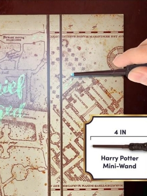 Harry Potter Mischief Managed Diary with Invisible Ink Pen and UV Light-Up Wand