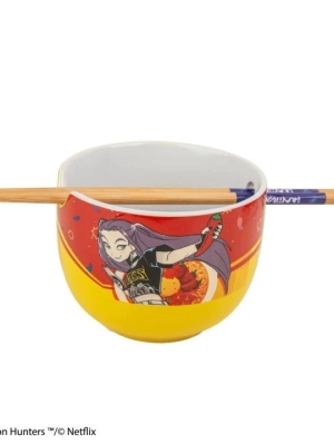 K-POP Demon Hunters ramen bowl with Chopsticks - Mira Spice Queen