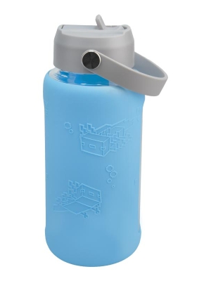 Minecraft Glass Water Bottle with Sleeve (800 ml)
