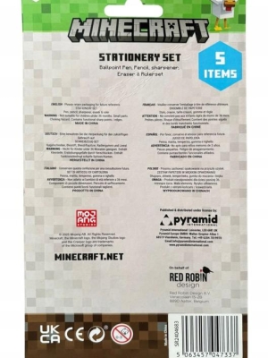 MINECRAFT (CHIBI SKELETON) ESSENTIAL 5 PC STATIONERY SET