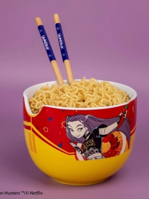 K-POP Demon Hunters ramen bowl with Chopsticks - Mira Spice Queen