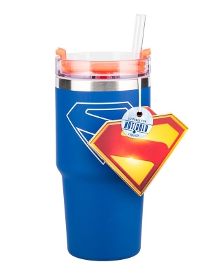 Superman insulated cup and straw (600 ml)
