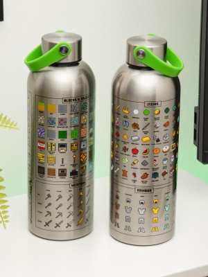 Minecraft Metal Water Bottle with Carry Loop