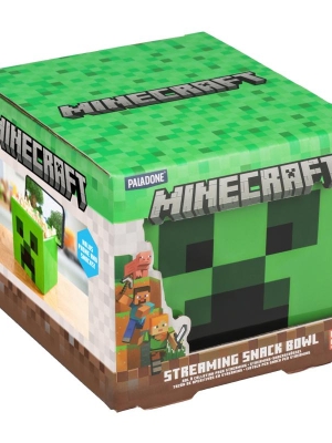 Minecraft Creeper Streaming Snack Bowl