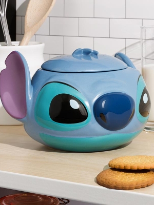 Disney Stitch Shaped Cookie Jar