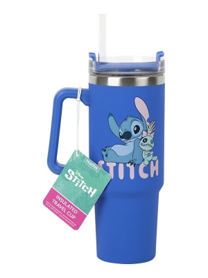 Disney Blue Insulated Cup and Straw (900 ml) Stitch
