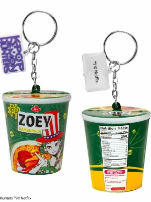 K-Pop Demon Hunters squishy keychain - Zoey Hamburger Noodles