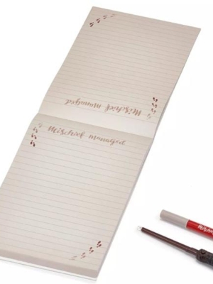Harry Potter Mischief Managed Diary with Invisible Ink Pen and UV Light-Up Wand