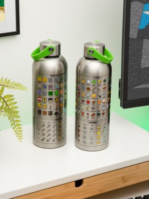 Minecraft Metal Water Bottle with Carry Loop