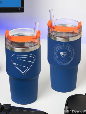 Superman insulated cup and straw (600 ml)