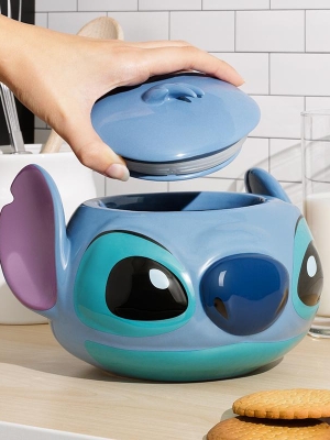Disney Stitch Shaped Cookie Jar