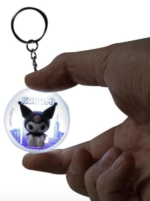 Kuromi Light Up Keychain