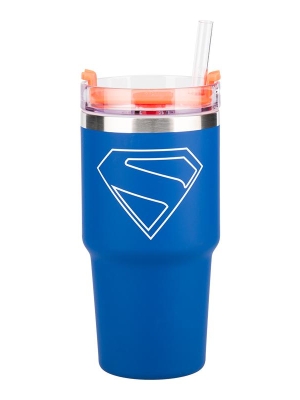 Superman insulated cup and straw (600 ml)