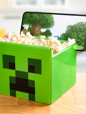 Minecraft Creeper Streaming Snack Bowl