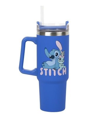 Disney Blue Insulated Cup and Straw (900 ml) Stitch