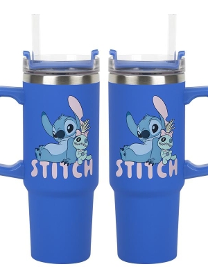 Disney Blue Insulated Cup and Straw (900 ml) Stitch