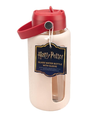 Harry Potter Glass Water Bottle with Sleeve (800 ml)