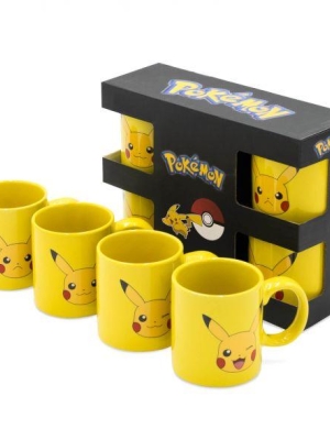 Pokemon set 4 espresso mugs - Pikachu