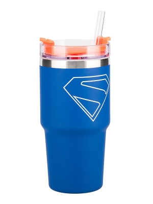 Superman insulated cup and straw (600 ml)
