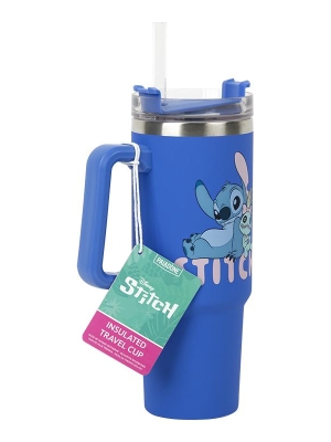 Disney Blue Insulated Cup and Straw (900 ml) Stitch