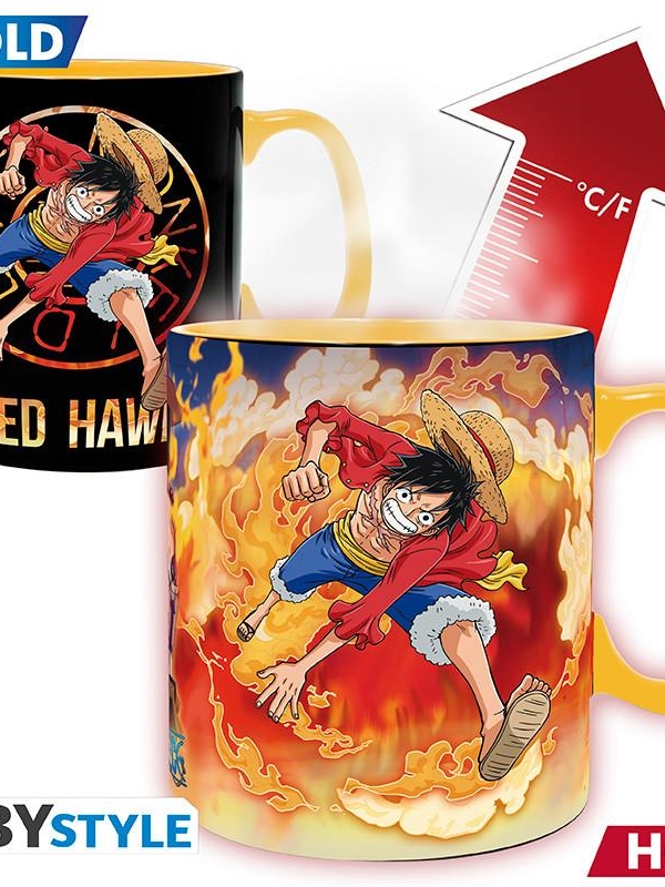 ONE PIECE mug heat change (460 ml) - Luffy & Sabo