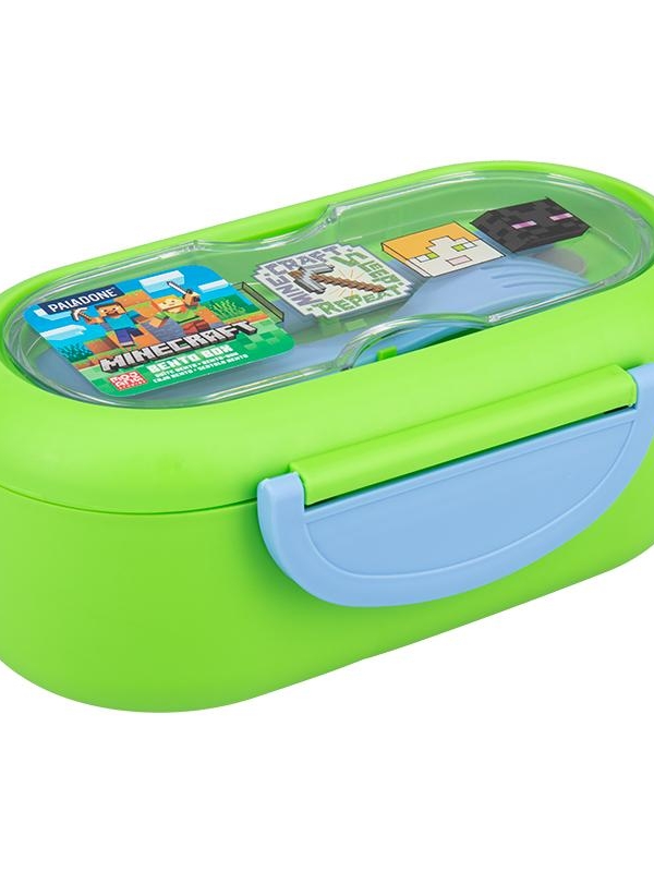Minecraft Bento Box with cutlery