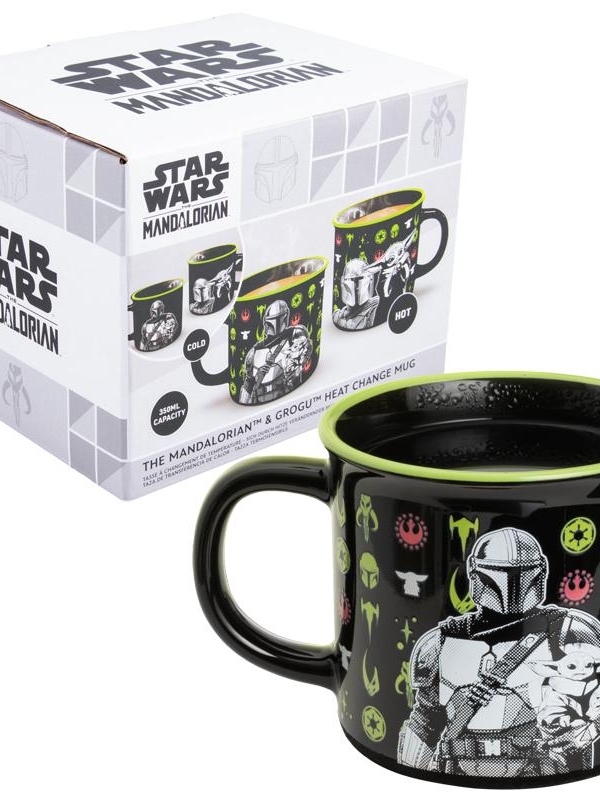Star Wars Mandalorian and Grogu heat change mug
