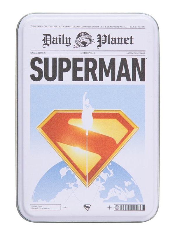 Superman Playing Cards in a Tin