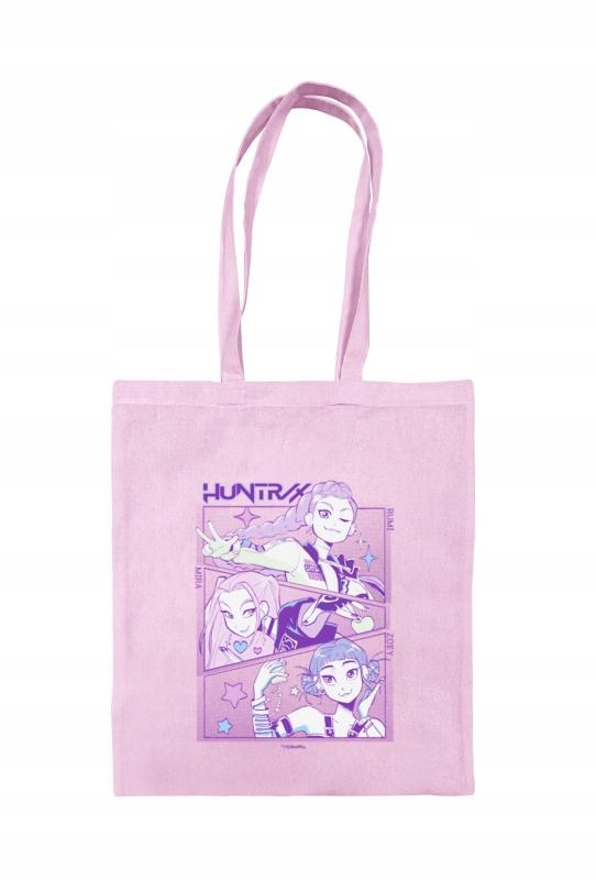 K-POP Demon Hunters tote bag pink (100% cotton)