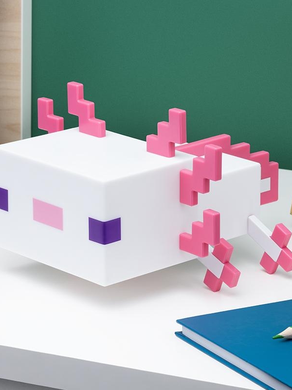 lampka wielokolorowa Minecraft Axolotl (wysokość: 13 cm)