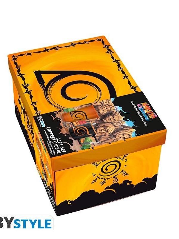 NARUTO SHIPPUDEN gift set: large Glass, 3D Keychain, 3D mug