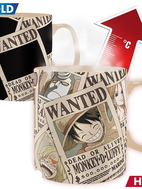 ONE PIECE - Mug Heat Change - 460 ml - Wanted - ABS
