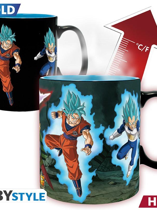DRAGON BALL SUPER Mug Heat Change (460 ml) Saiyans vs Black