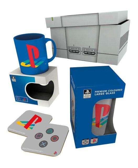 Playstation Classic gift set: mug, glass, 2 x coasters