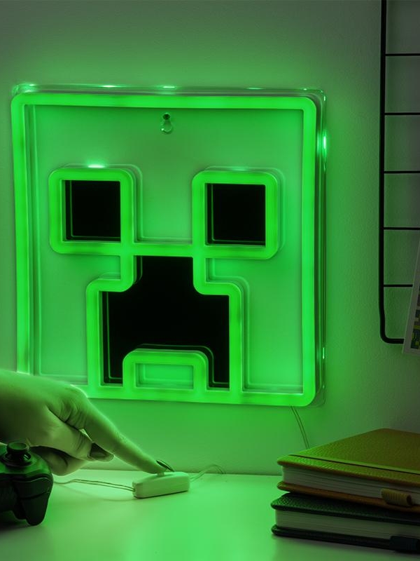 Minecraft Creeper Wall Mountable LED Neon Light (high: 25 cm)