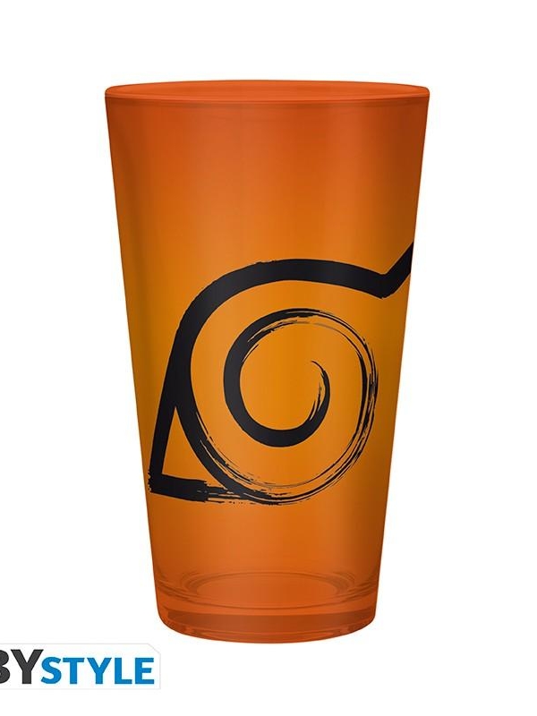 Naruto Shippuden Large Glass (400ml) - Konoha & Seal