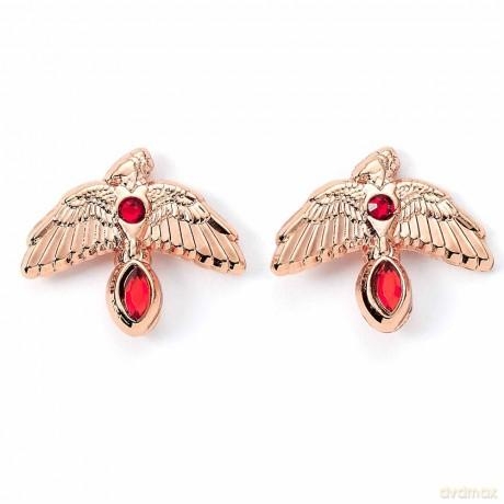 Harry Potter Fawkes Rose Gold Plated Stud Earrings