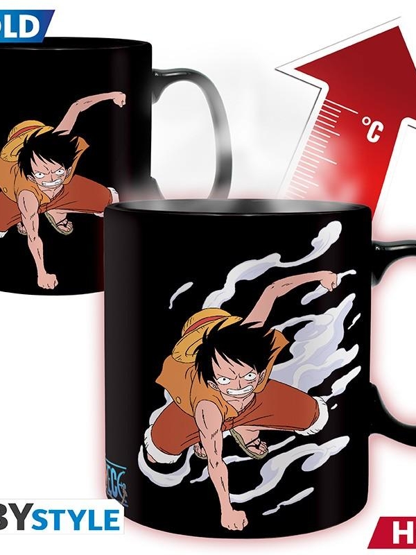 ONE PIECE Mug Heat Change (460 ml) Luffy & Ace