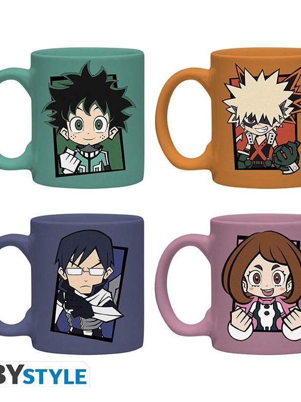 MY HERO ACADEMIA set 4 espresso mugs - Chibi