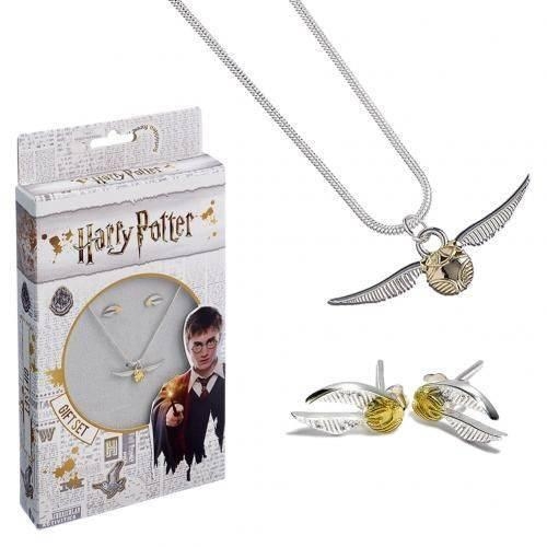 Harry Potter Golden snitch necklace and earrings set