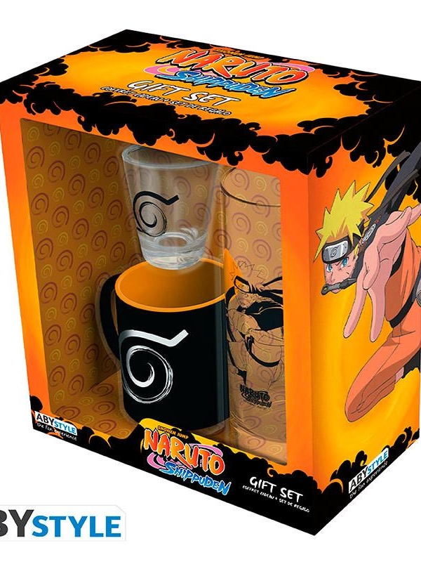 NARUTO SHIPPUDEN gift set: glass, espresso set