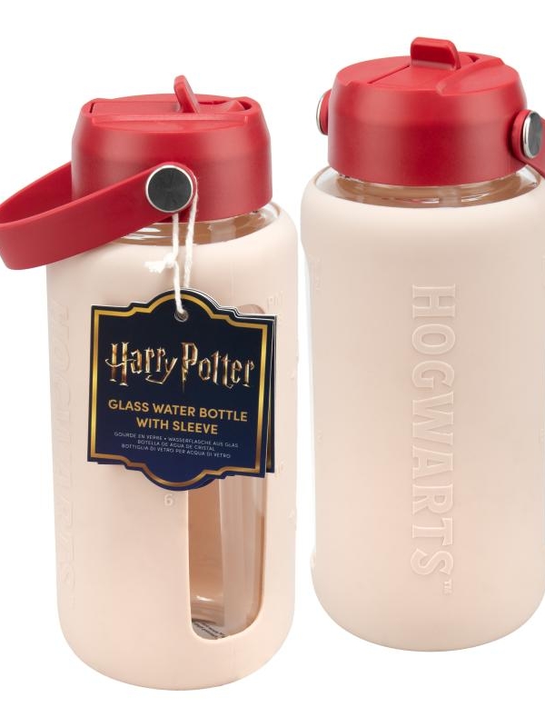Harry Potter Glass Water Bottle with Sleeve (800 ml)