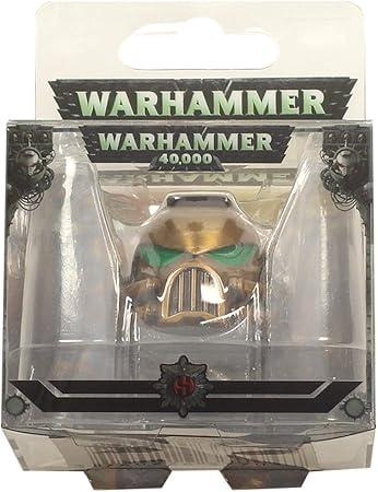 Warhammer 40K Metal Keychain Space Marine MKVII Helmet Gold