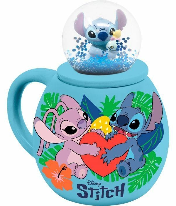 DISNEY LILO & STITCH (LOVE) SNOW GLOBE 3D MUG