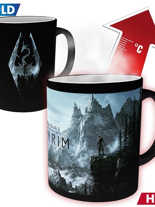 Skyrim Dragon Symbol heat change mug